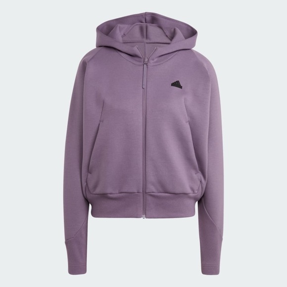 SALE! ADIDAS Purple FULL-ZIP HOODIE + Sweatpants - Picture 2 of 3